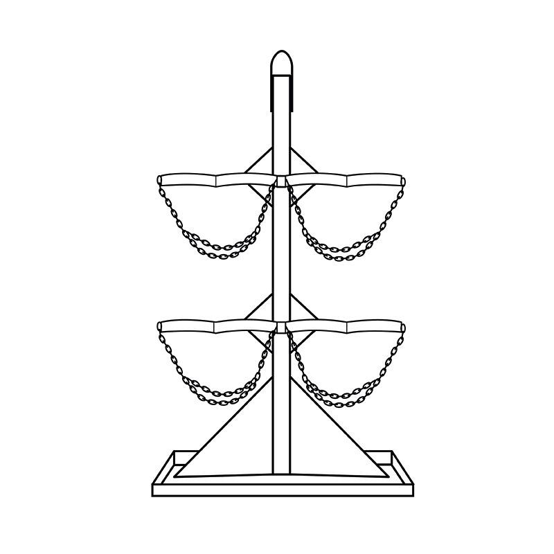 Стойка для газовых баллонов ПБП-06-307 (8 шт по 40л/50л выс.давления.)