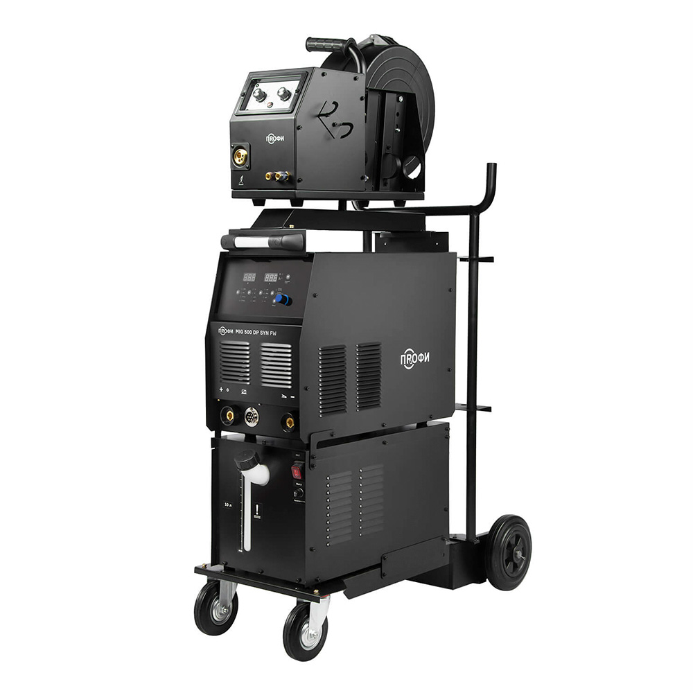 Сварочный полуавтомат ПТК ПРОФИ MIG 500 DP SYN FW (380 В, БЖО, тележка)